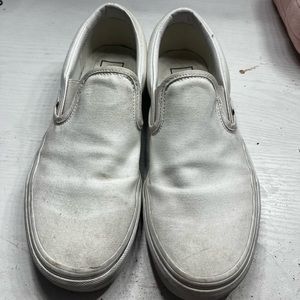 Womens 8.5 White Slip on Vans
